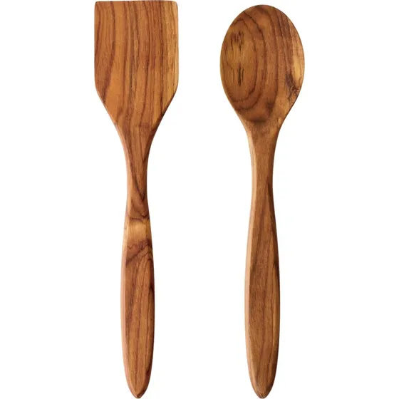 Aida RAW stegespade og slev i teak - sæt med 2 dele
