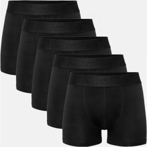 Resteröds Gunnar 5-pak sorte bambus-tights til herre