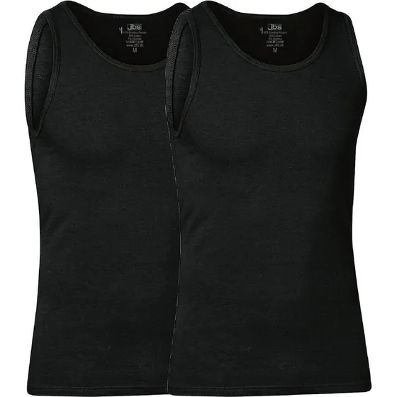 JBS 2-pak singlet i bambus og økologisk bomuld - Sort - XL