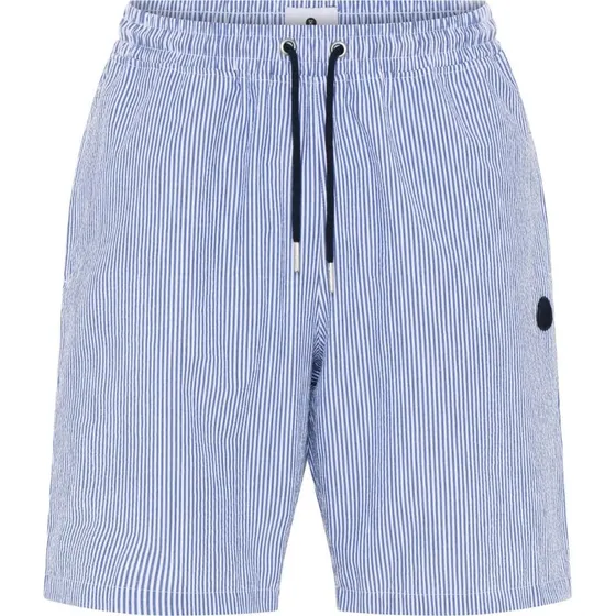 JBS of Denmark Lyseblå Seersucker Shorts med Striber - Str. S