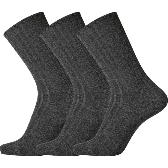 Egtved No Elastic Rib Bomuldsstrømpe - Koksgrå - 45-48