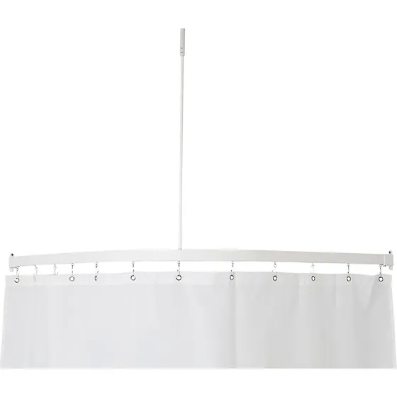 Alu Vinkelstang 90x90cm med loftstøtte og ringe - Hvid