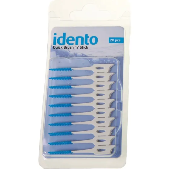 Idento Quick Brush´n´stick Blå - 20 stk.