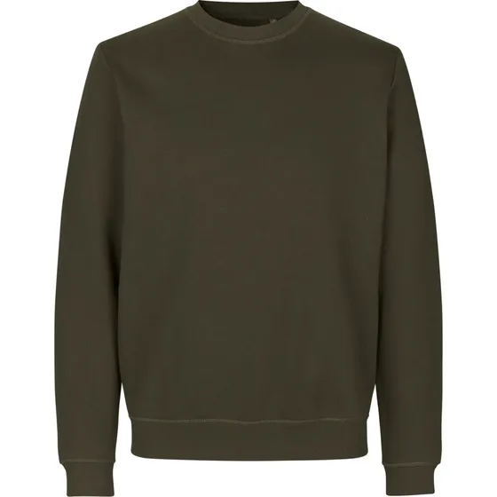 ID Økologisk Sweatshirt Herre - Oliven - S