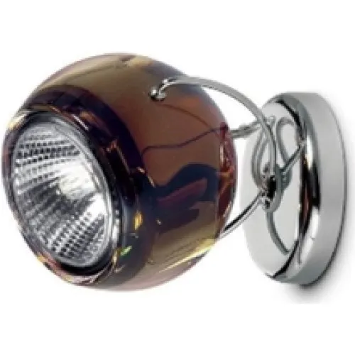 Fabbian Beluga væglampe/loftlampe, brun
