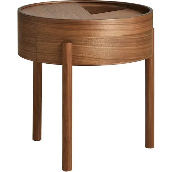 WOUD Arc sofabord i valnød - Ø66 x 38 cm