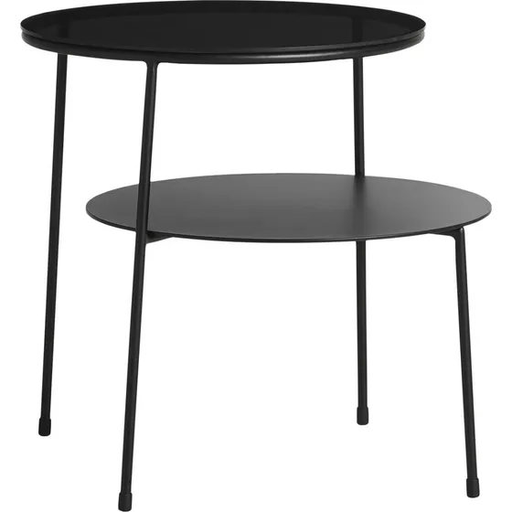 Woud Duo Sofabord Sort/Mørkt Røget Glas