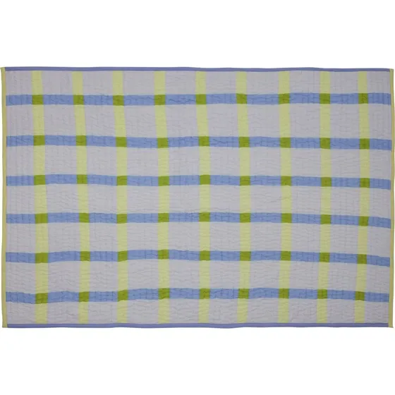 Hübsch Tento Tæppe - Grå/Gul - 140x200 cm