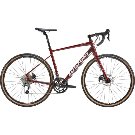Nishiki All Road Gravelcykel - Shimano Tiagra 20 gear - Rød