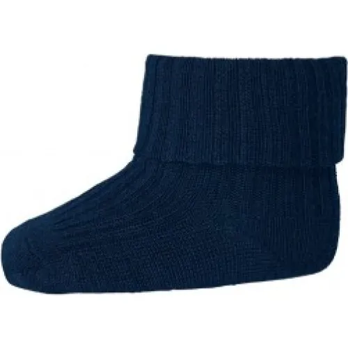 MP Baby Ankel Strømper i Merino Uld, Navy, 17/18