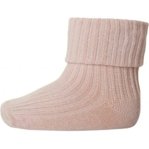 MP Baby Ankelstrømper i Merino Uld, Rose Dust, 17/18