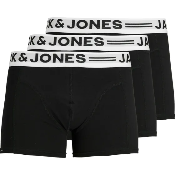 JACK & JONES Sense Boksershorts 3-pak - Lysegrå/Sort/Hvid