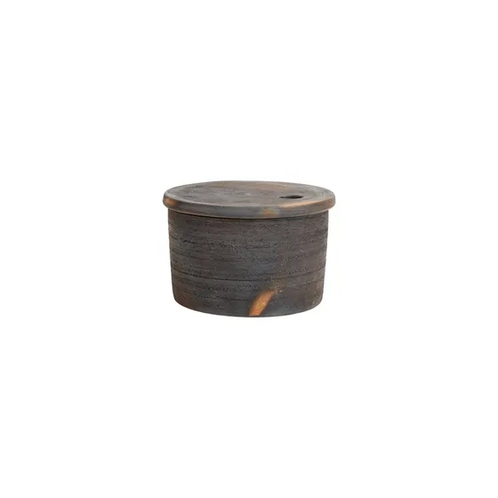 Muubs Hazel terrakotta serveringsskål med låg - 17 cm
