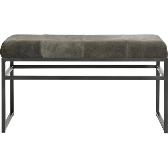 Muubs Bronx Bænk Lille Sort Bronze-ruskind 90 cm