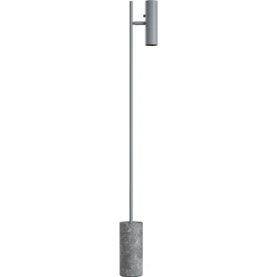 Sackit Expo gulvlampe, grå med marmorfod