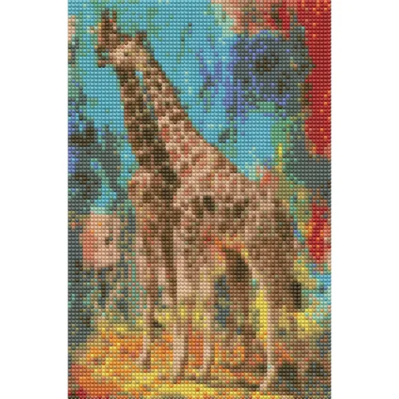 Diamond Art Giraffer 20x30 cm