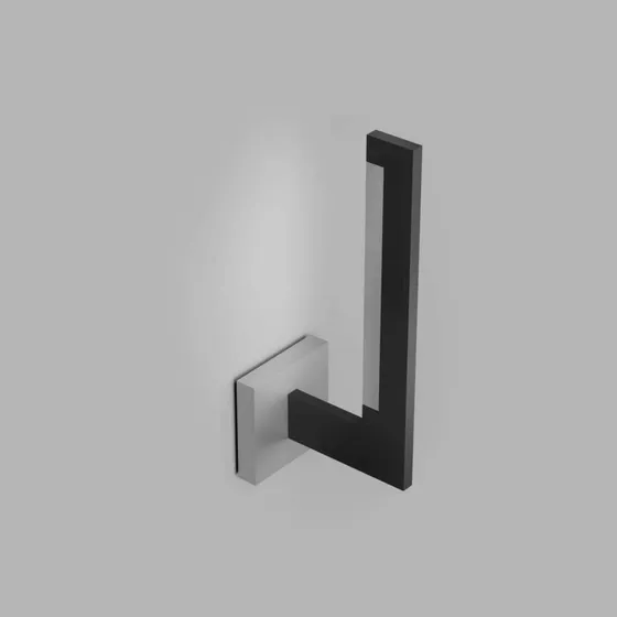 Light-Point Inlay W2 Linear væglampe, sort/sølv