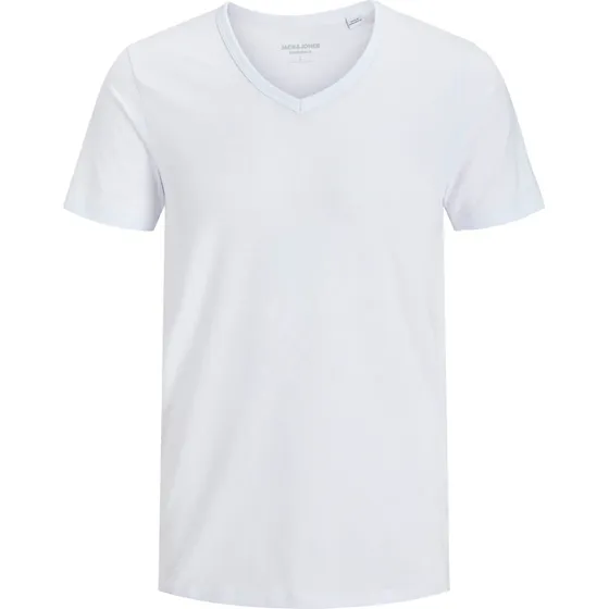 Jack & Jones V-hals T-shirt i hvid - Jersey