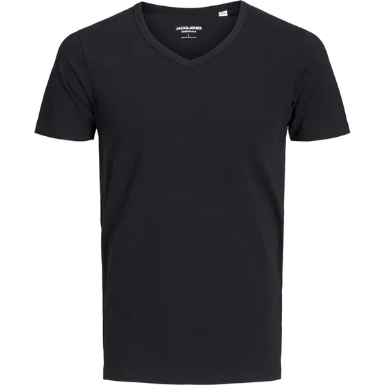 Jack & Jones V-hals T-shirt i sort - Størrelse S