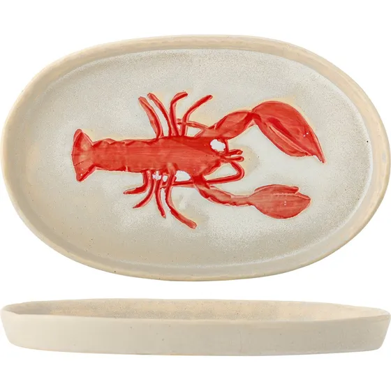 Creative Collection Hadden Serveringsfad med hummermotiv, rød, 29 cm