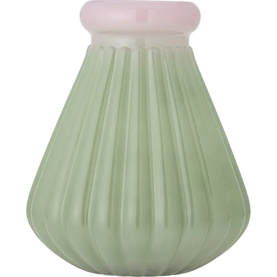 Creative Collection Judith Vase - Grøn Glas - Ø20,5 x H24,5 cm