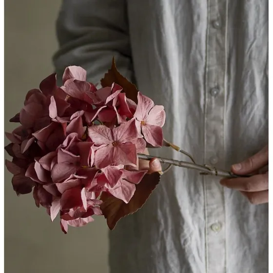 Bloomingville Stilk Hortensia rosa, kunstig - 65 cm