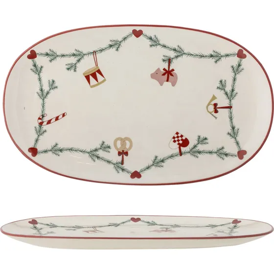 Bloomingville Yule Serveringsfad i Stentøj - 38,5x23 cm