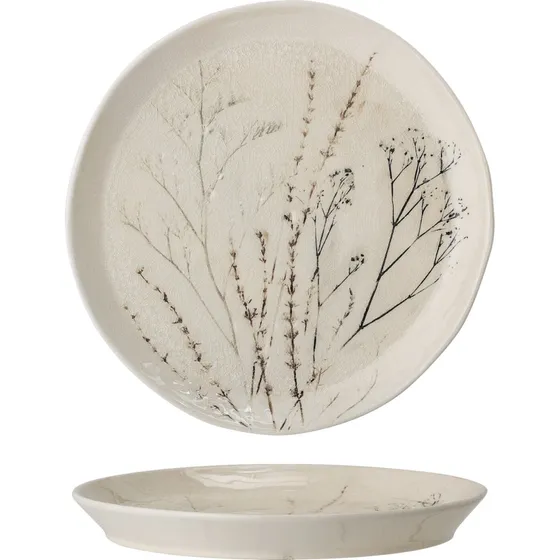 Bloomingville Bea Tallerken - Natur - Stentøj - 27,5 cm