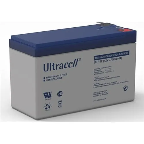 Ultracell 12V 7Ah Bly-syre Batteri (65x151x93,5 mm)
