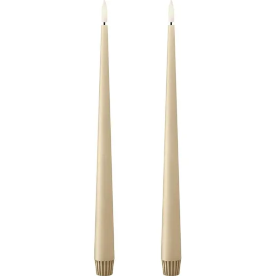 Ester & Erik LED kronelys, 30 cm, Sand, 2-pak