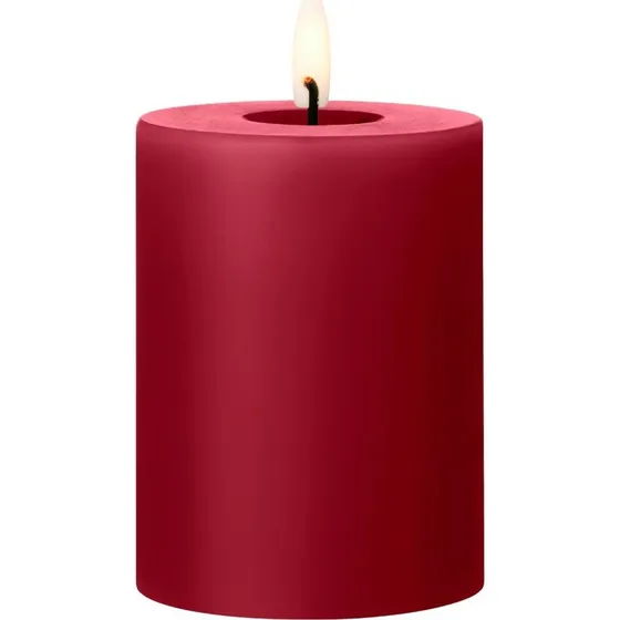 Ester & Erik LED bloklys, Winter Berry rød, 10 cm