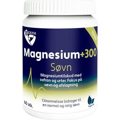 Biosym Magnesium +300 Søvn 60 kapsler