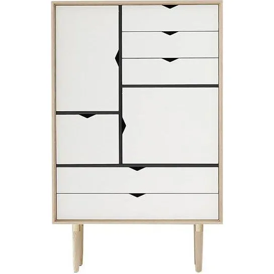Andersen Furniture S5 reol - Eg sæbe med hvide fronter