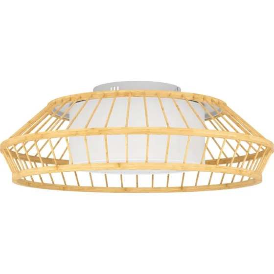 EGLO YUKU-Z loftlampe Ø46 cm - bambus/hvid, RGB TW