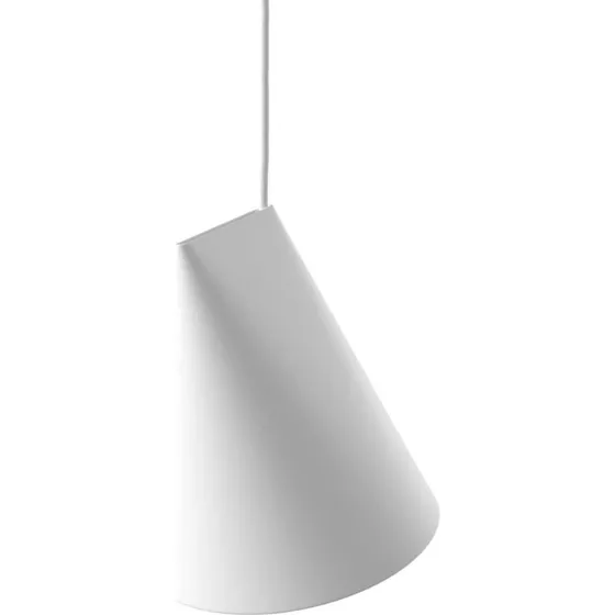 Moebe Ceramic Wide Pendel - Hvid - 23x23,5 cm