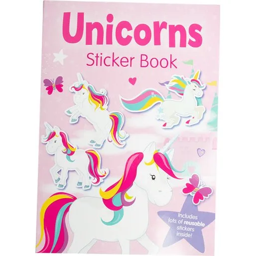 Alligator Unicorn Stickersbog – Farverige Enhjørninge-klistermærker