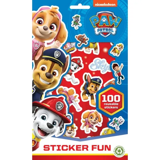 PAW Patrol stickers-bog, 100 flytbare stickers (15×25 cm)