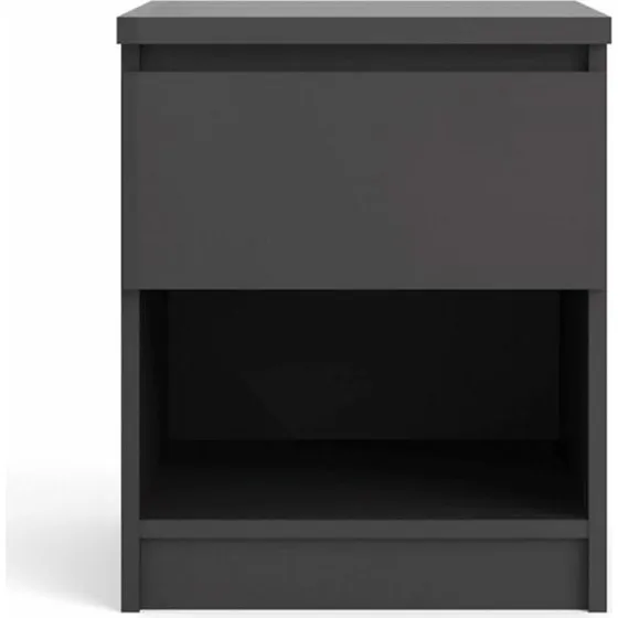 TVILUM Naia Sengebord - Sort - 1 skuffe & 1 rum (40x40 cm)