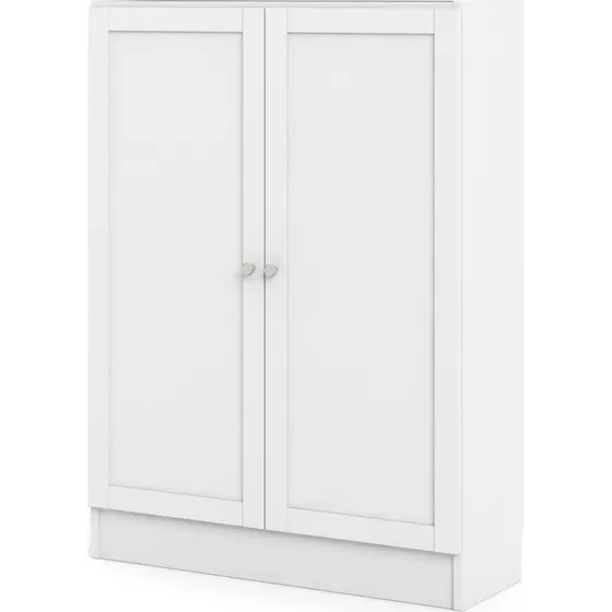 TVILUM Basic reol - hvid, 2 låger & 2 hylder (H107 x B79 x D28 cm)
