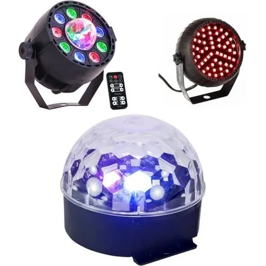 PartyZone Lyspakke 1: Disco Astro, Mini Strobe & LED PAR