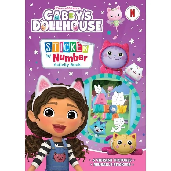 Gabby's Dollhouse Stickers by Numbers - Aktivitetbog