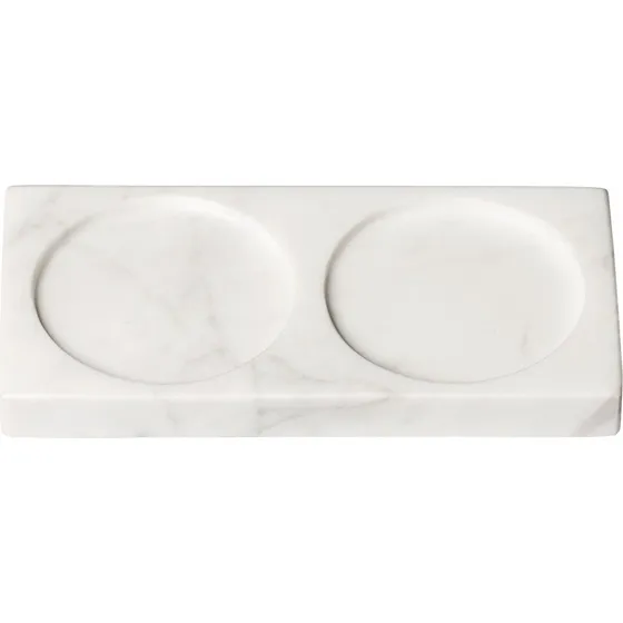 Crushgrind Tabletopper bakke til salt- og peberkværn, White Marble