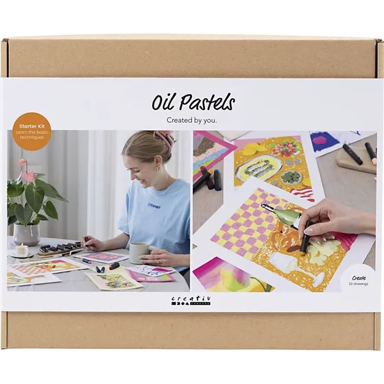 Creativ Company Start DIY Kit Oliepastel - Assorterede Farver