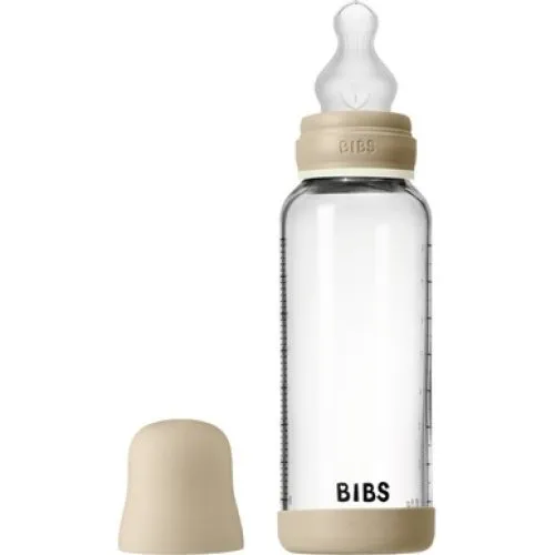 BIBS Glass Baby Bottle Glow Vanilla - 240ml Medium Flow