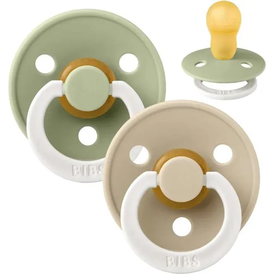 BIBS Rund Colour Sut 2-pak - Str. 3 - Sage/Vanilla Glow