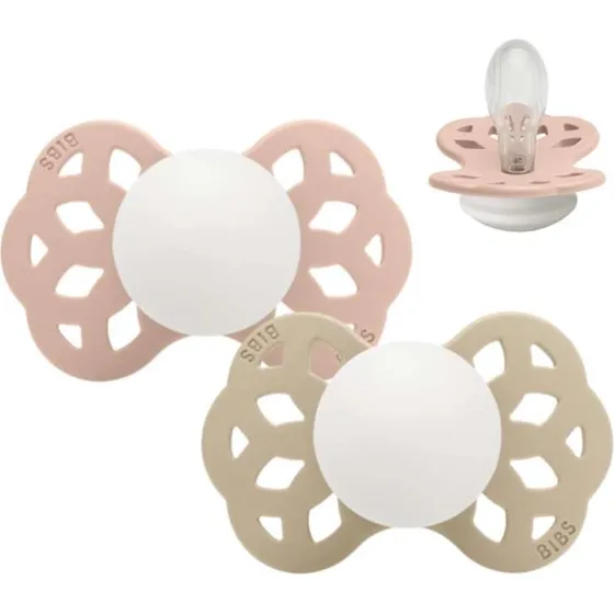 BIBS Infinity Symmetrisk Sut - 2-pak - Str. 2 - Blush/Vanilla