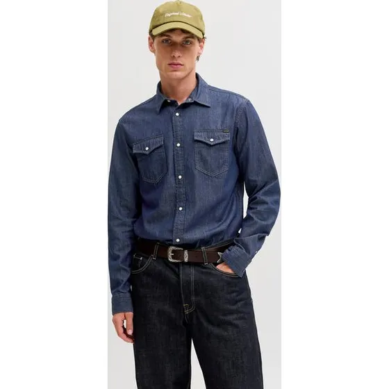 Jack & Jones Sheridan Denimskjorte i Blå Økologisk Bomuld