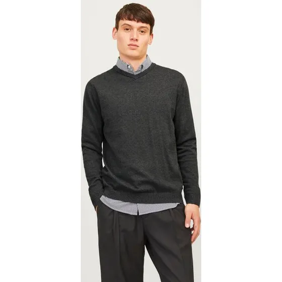 Jjebasic Jack & Jones V-hals strik i navy bomuld