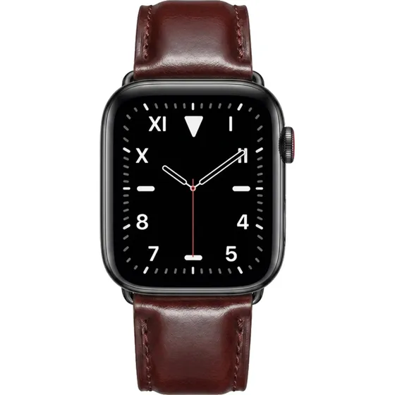 Lippa Apple Watch Læderrem 42-49mm, Mørkebrun