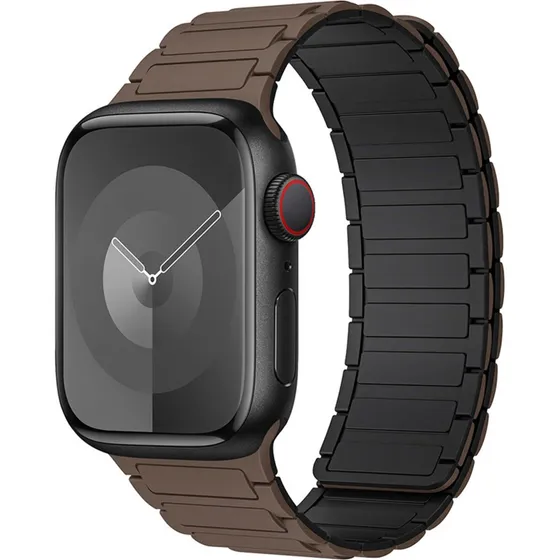 Lippa Magnetisk Silikonerem til Apple Watch, Brun (38-42 mm)